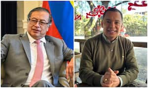 Presidente Gustavo Petro y profesor Salomón, respectivamente.