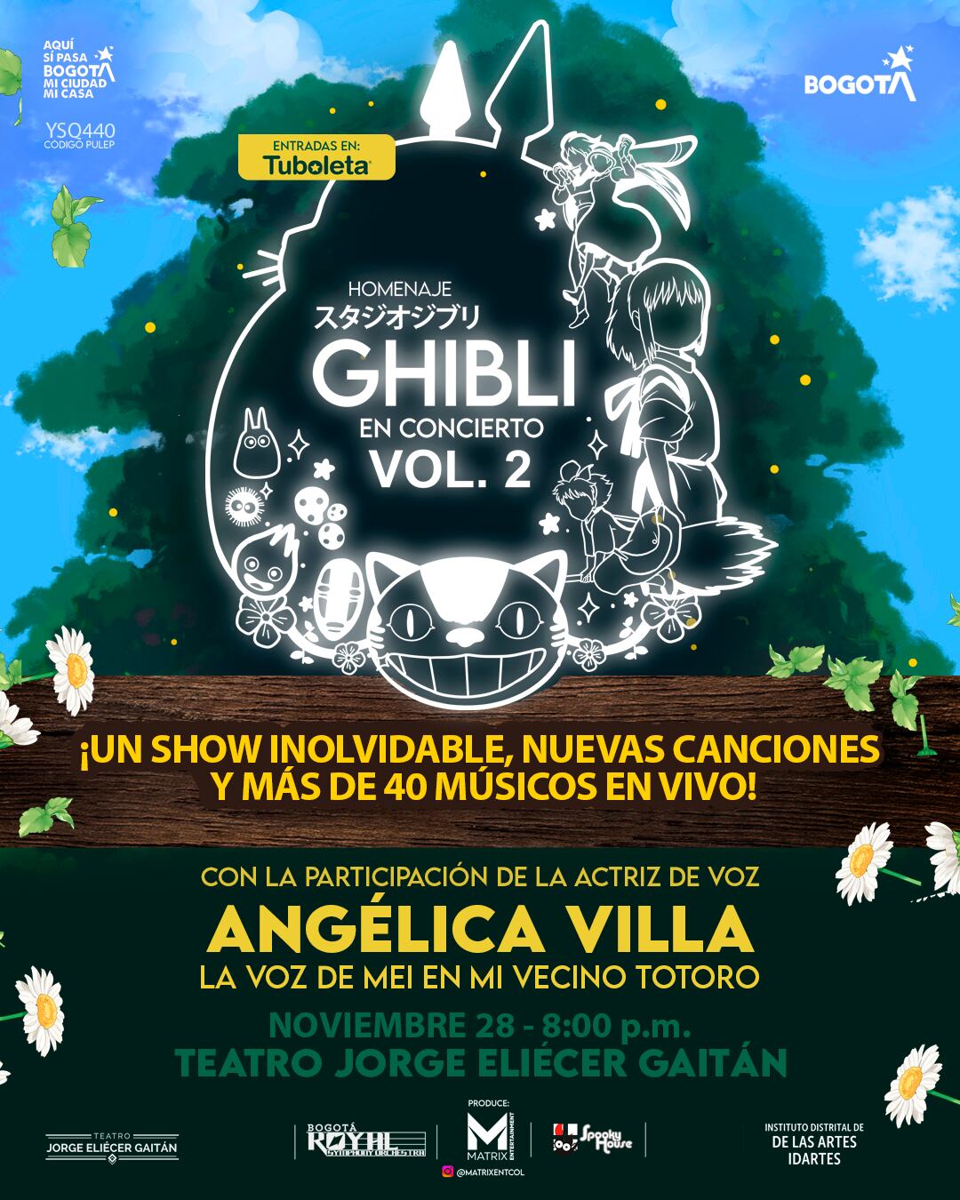 Ghibli en Concierto Vol. 2, un homenaje musical sin precedentes que reunirá a más de 40 músicos en vivo interpretando las inolvidables melodías de Hayao Miyazaki y el legendario Studio Ghibli.