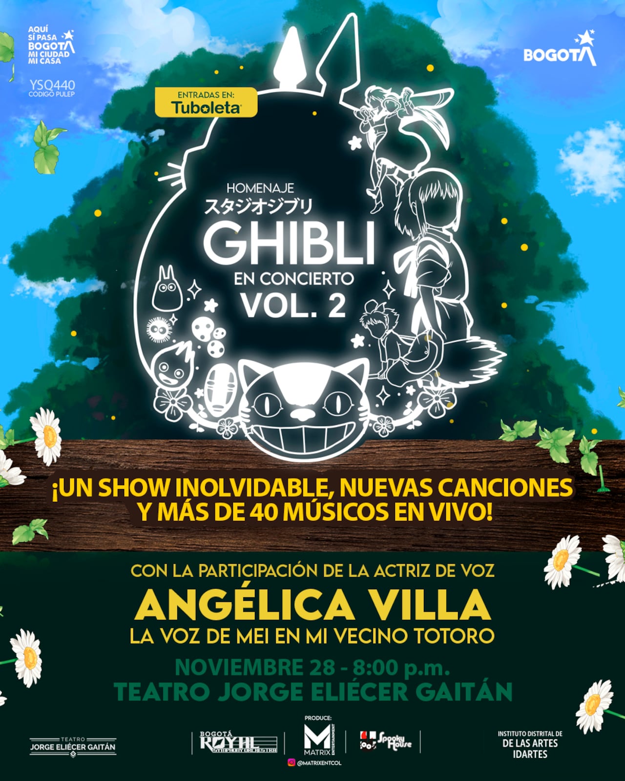Ghibli en Concierto Vol. 2, un homenaje musical sin precedentes que reunirá a más de 40 músicos en vivo interpretando las inolvidables melodías de Hayao Miyazaki y el legendario Studio Ghibli.