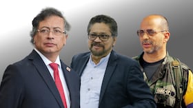 Gustavo Petro, Simón Trinidad e Iván Márquez