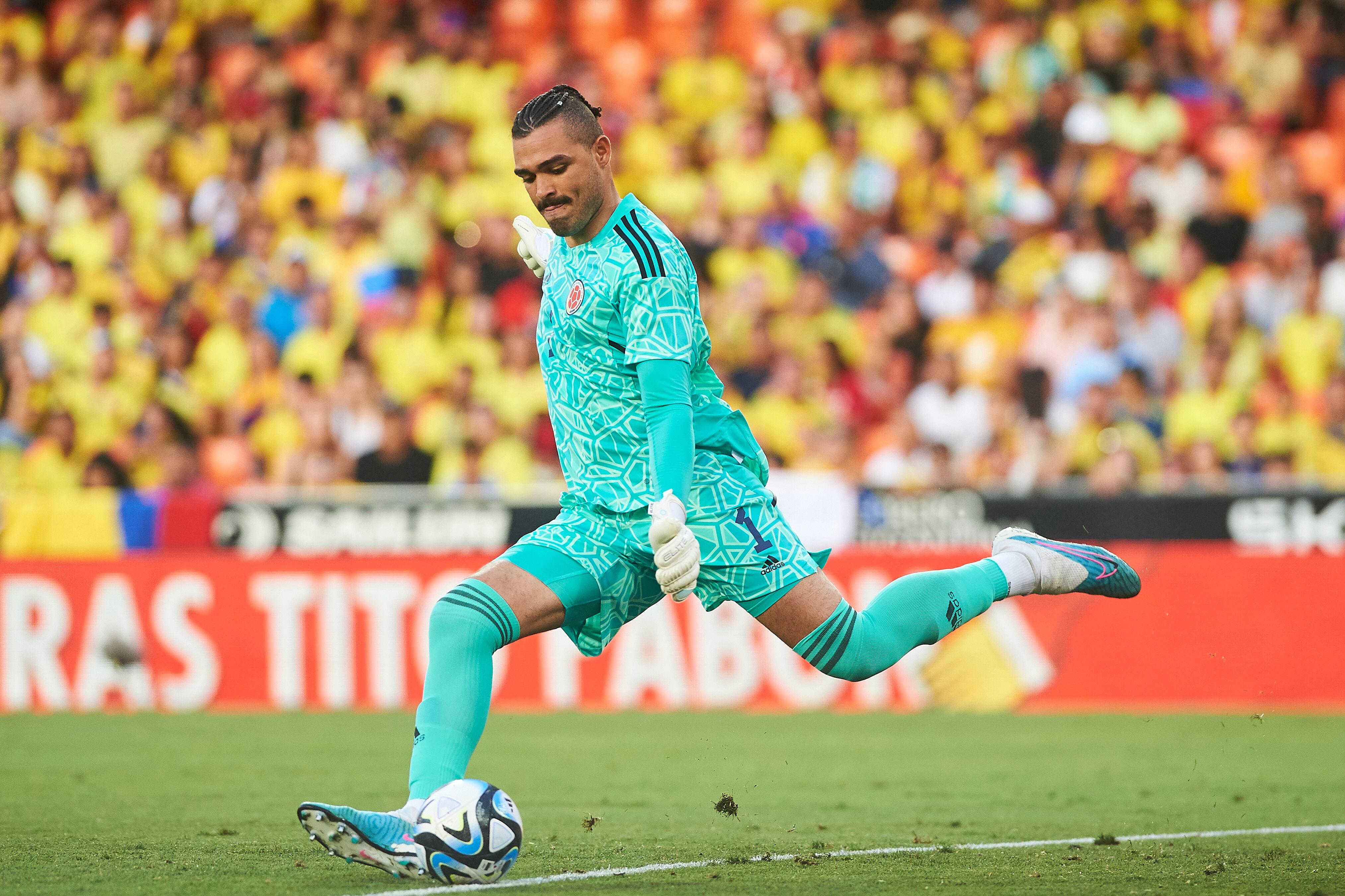 VALENCIA, SPAIN - JUNE 16: Alvaro Montero of Colombia controls the ball during the International Friendly match between Colombia and Iraq at Estadio Mestalla on June 16, 2023 in Valencia, Spain. (Photo by Maria Jose Segovia/DeFodi Images via Getty Images)