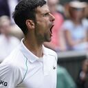 Novak Djokovic en la final de Wimbledon