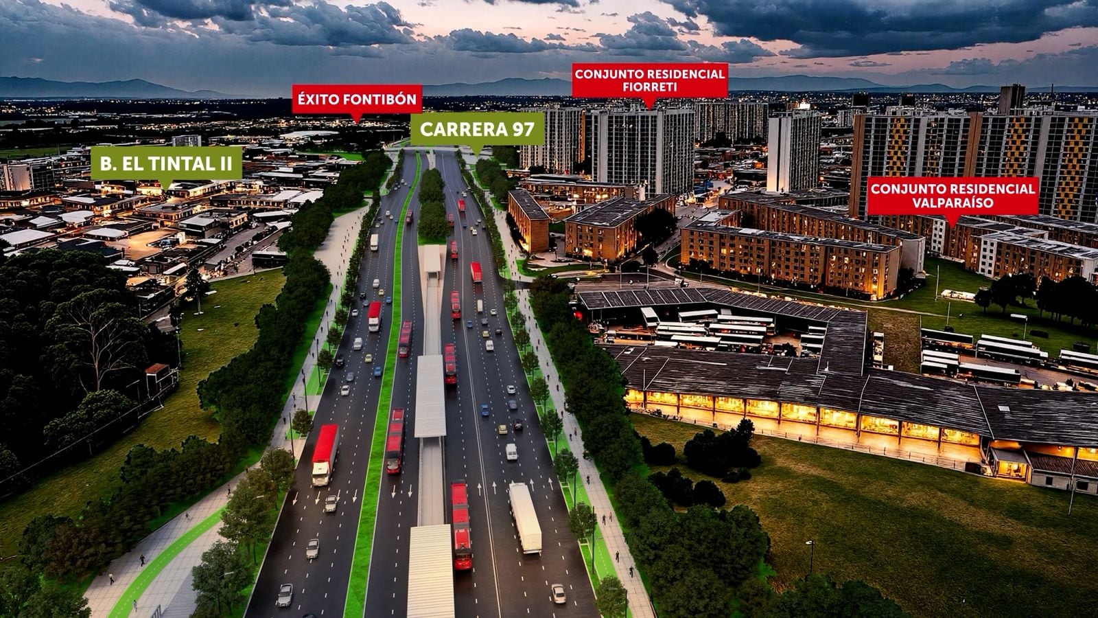 Así será la nueva calle 13 de Bogotá