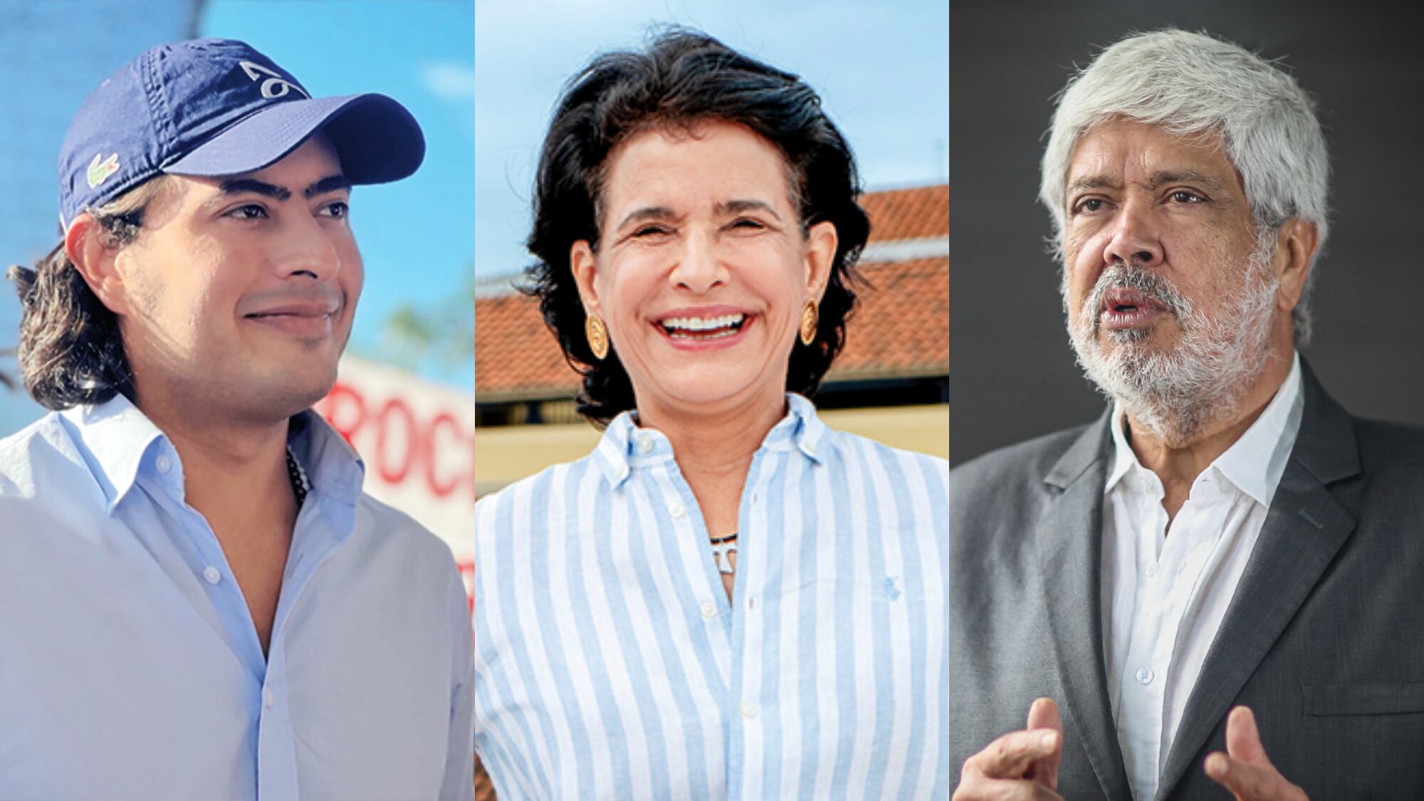 Nicolás Petro, Adelina Covo y Germán Umaña.