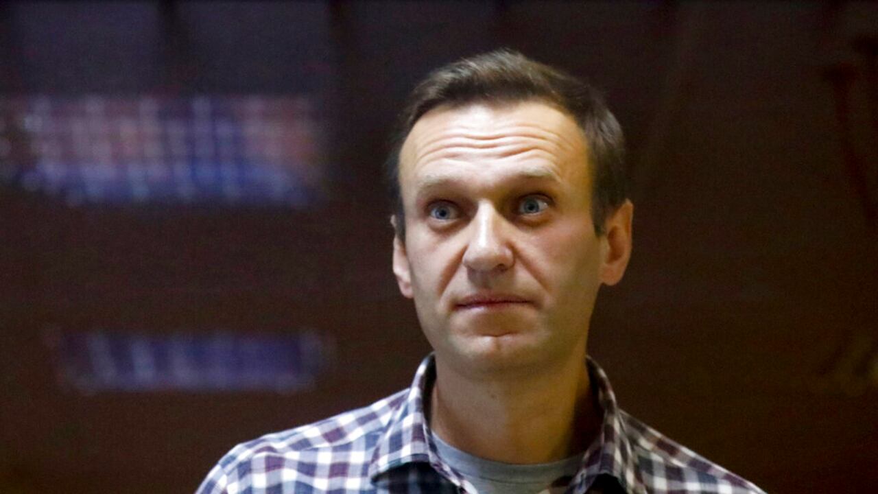 Alexey Navalni, en febrero de 2021, en una corte distrital de Moscú.