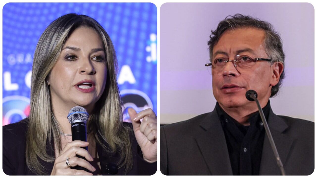 Vicky Dávila y Gustavo Petro