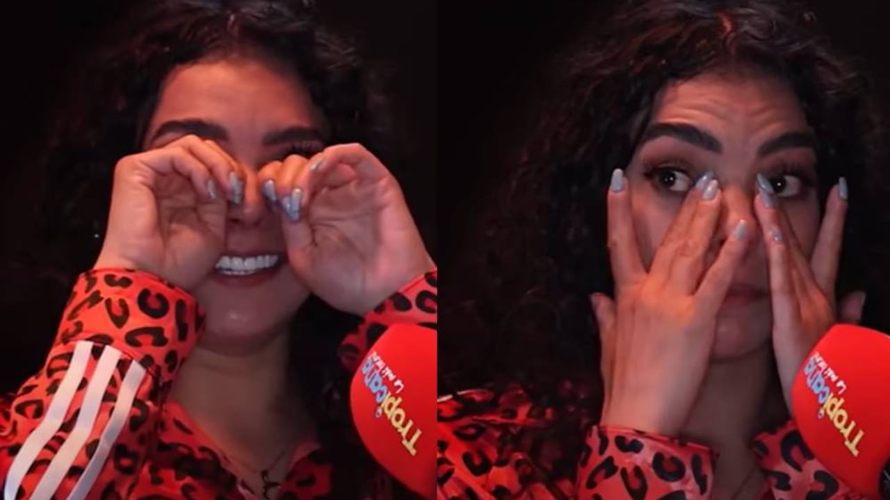 La famosa no pudo evitar llorar al hablar de su papá.