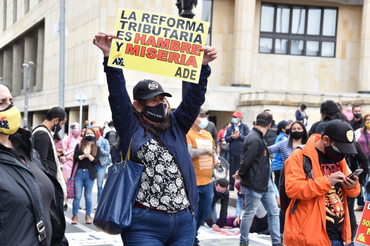 Protestas Maestros en la Plaza de Bolívar