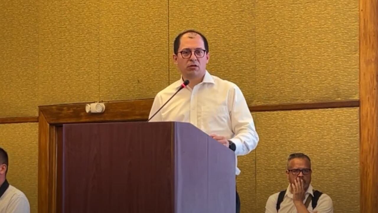 Fiscal Francisco Barbosa durante el Congreso de la Federación Colombiana de Agentes Logísticos en Comercio Internacional.