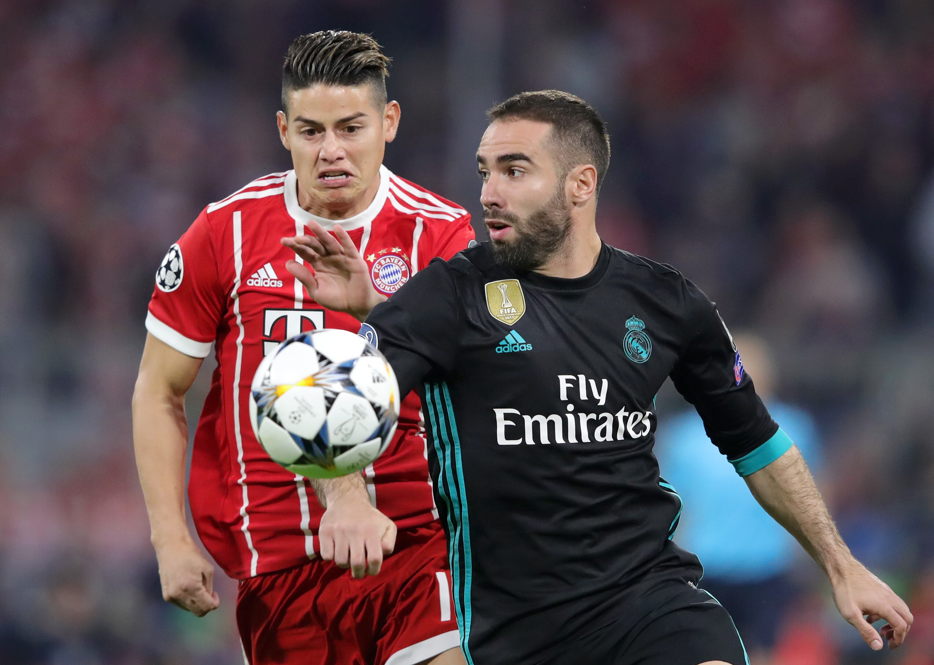 James y Carvajal también fueron rivales en una llave de Champions League