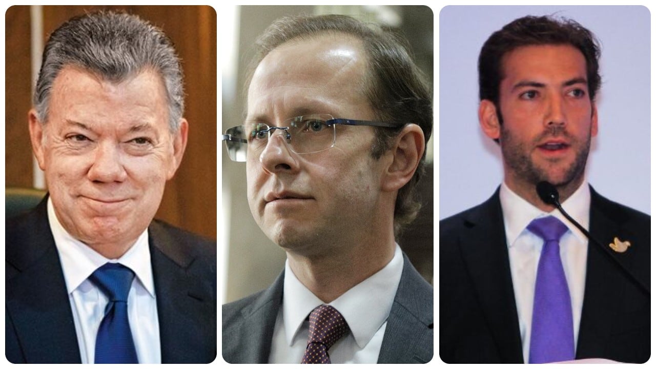 Juan Manuel Santos, Andrés Felipe Arias y Martín Santos.