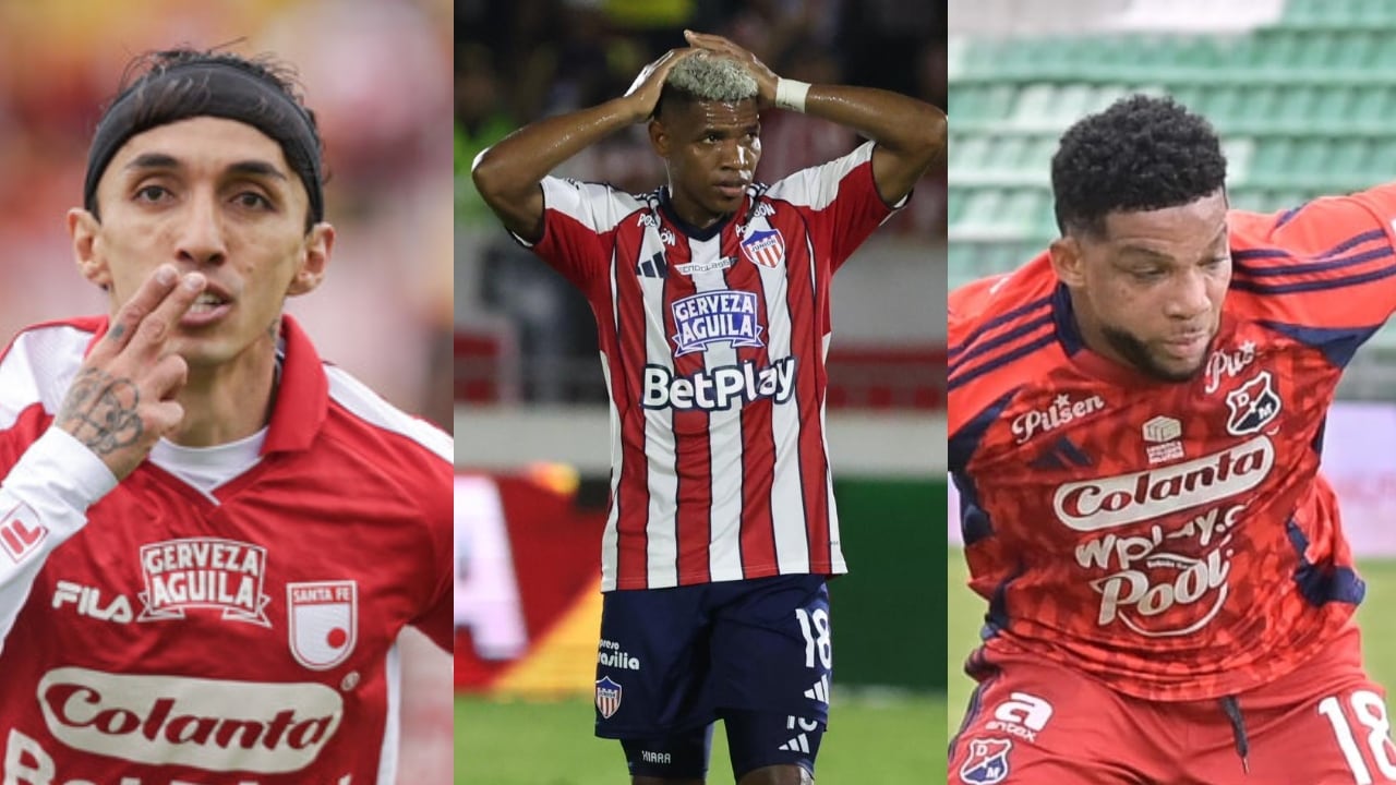 Jugadores de Santa Fe, Junior y Medellín.