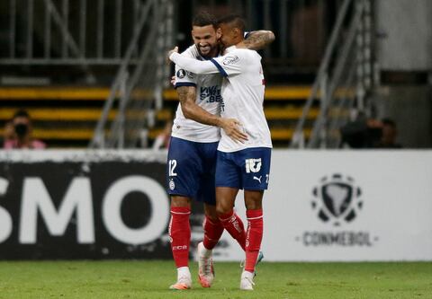 National vs Bahia: Bitter Libertadores Loss Willian Jose celebrating his goal against Nacional