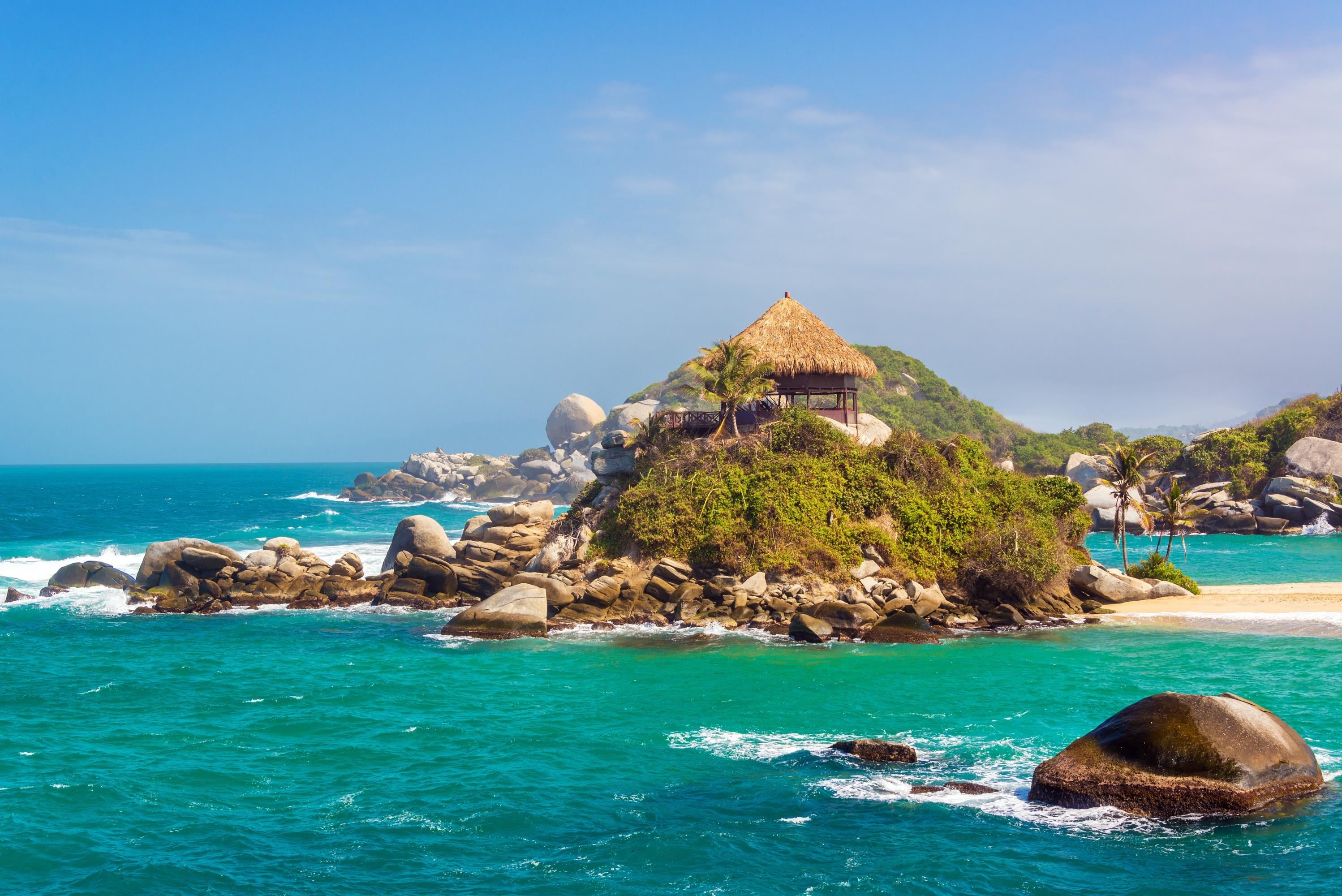 El Parque Tayrona en Santa Marta es uno de los atractivos turísticos más llamativos de Colombia.