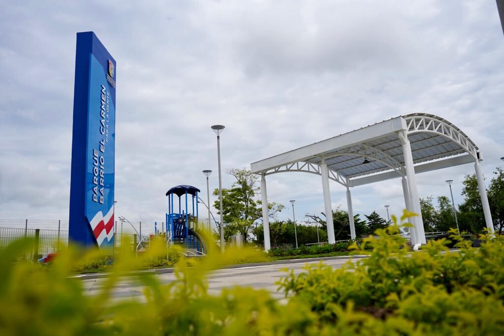 El parque del barrio El Carmen, en Barranquilla, fue uno de los 39 espacios públicos intervenidos por la gobernación.