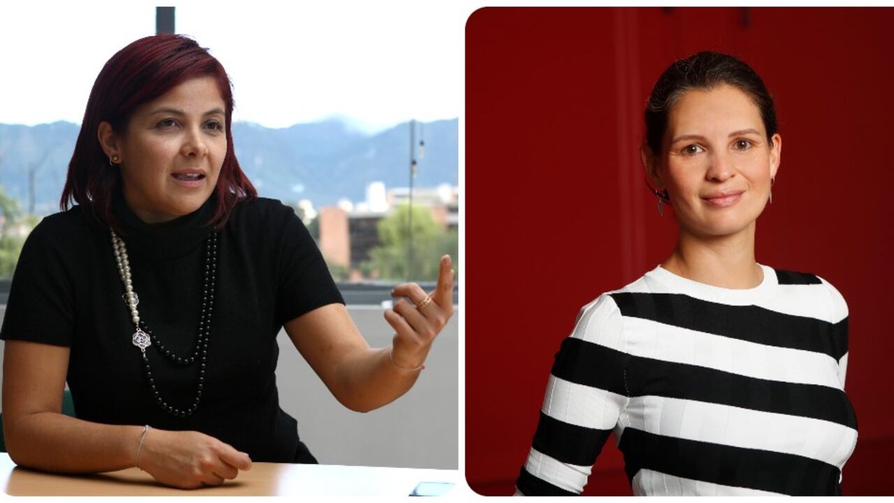 La ministra de Agricultura, Jhenifer Mojica, y la senadora Andrea Padilla.