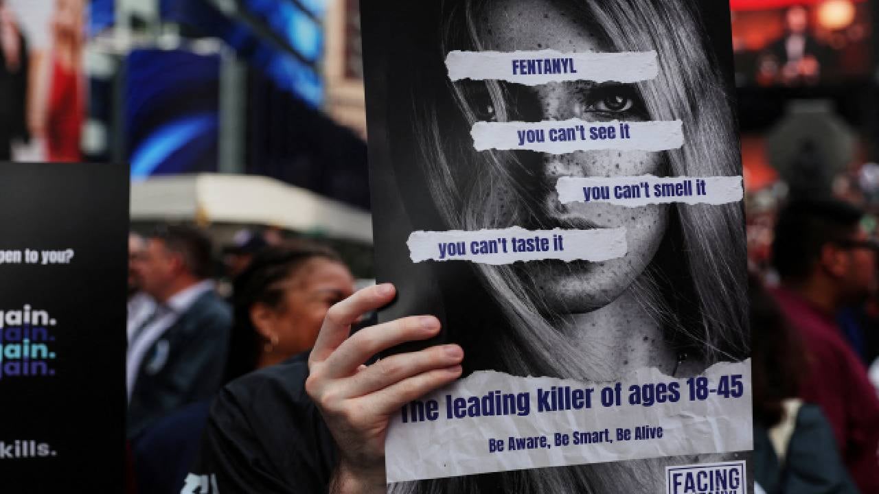 Archivo jornada de concientización y prevención sobre el fentanilo en Times Square.