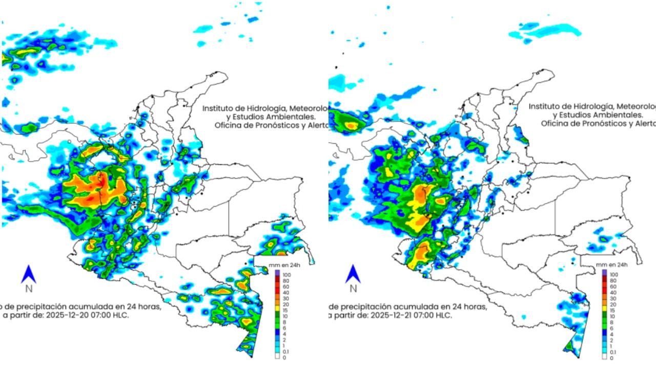 Así estará el clima el 20 y 21 de diciembre de 2025