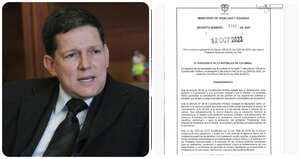 El exministro de Justicia, Wilson Ruiz.