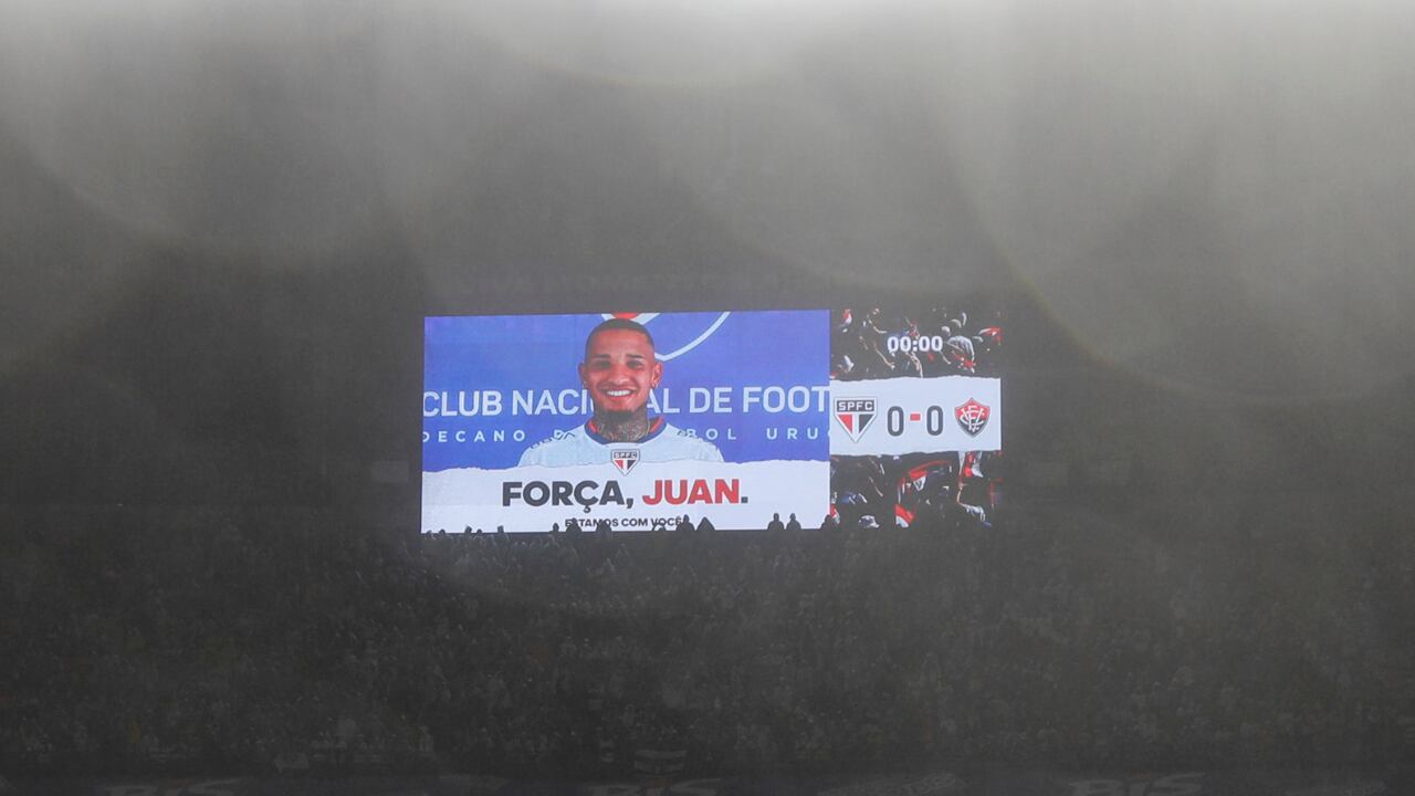 En el estadio Morumbí mandaron ánimo a Juan Izquierdo
