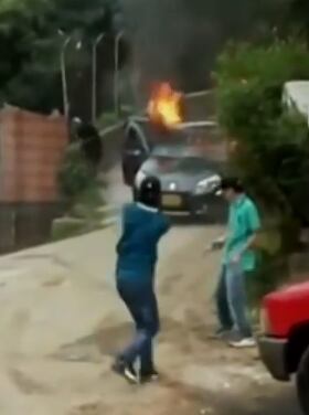 Momento del ataque armado al parecer ordenado por alias Chadú en El Ajizal, en Itagüí,