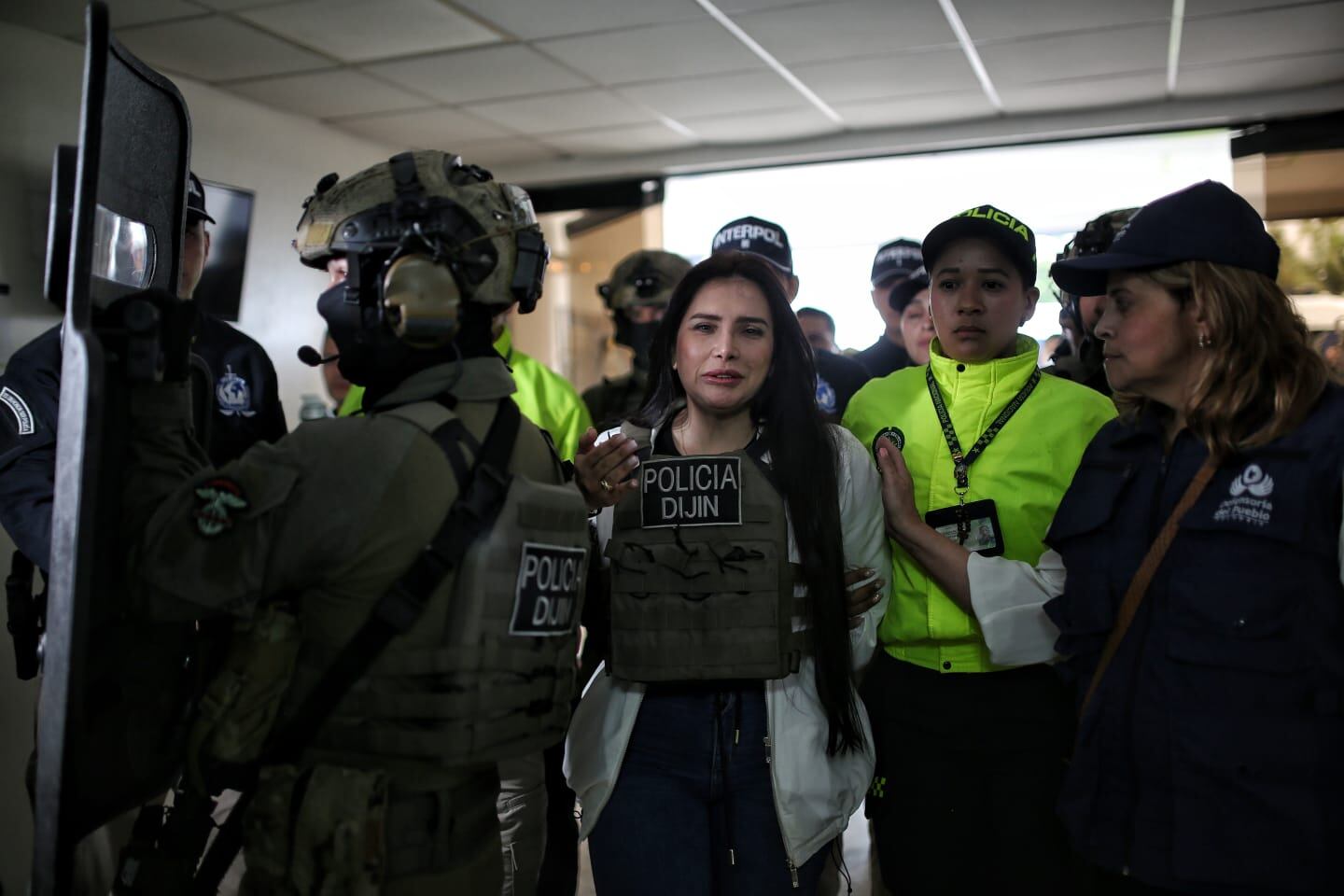 Aida Merlano  llegada su deportación de Venezuela