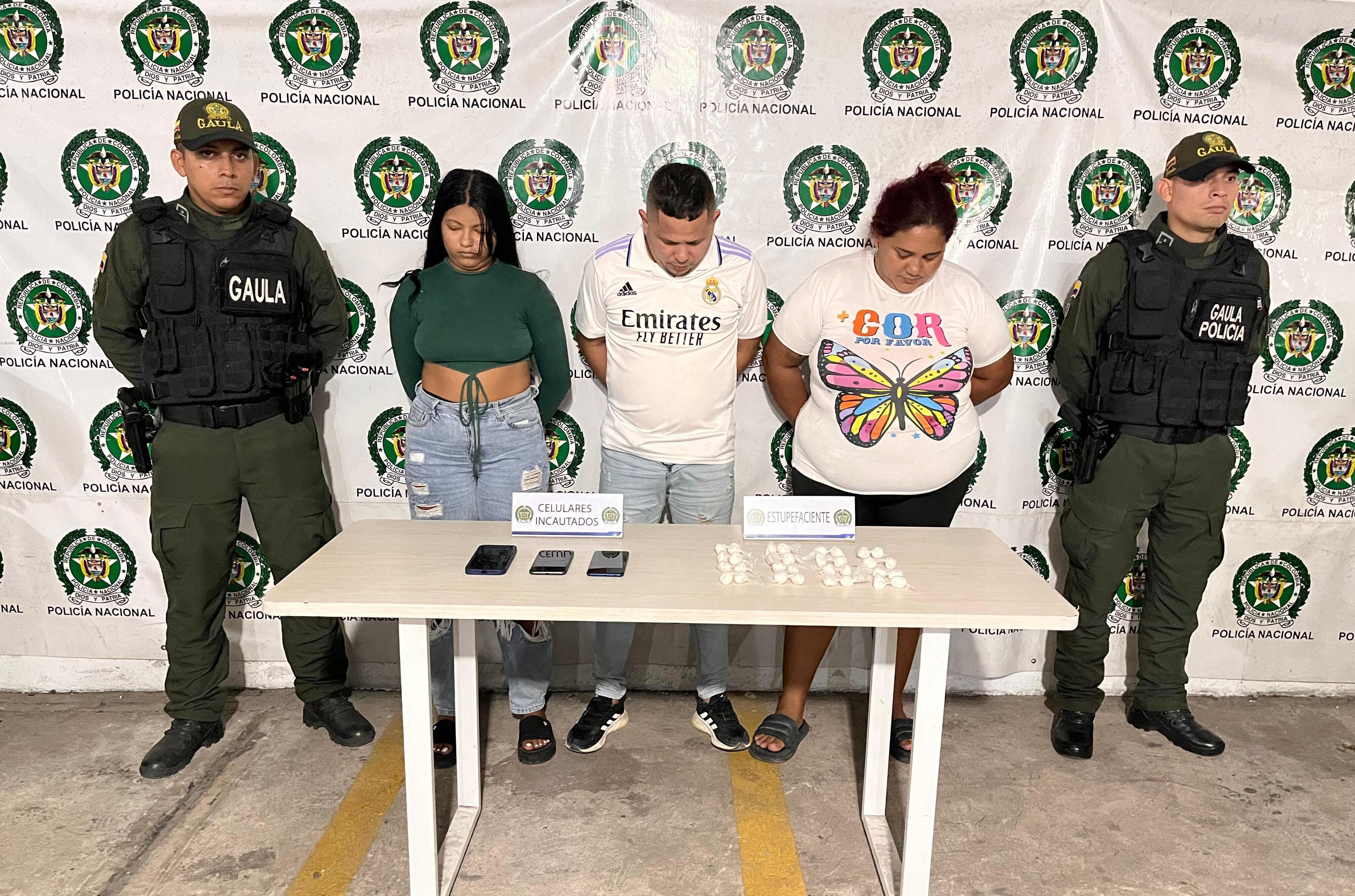Capturados de la banda Los Pepes por la Policía de Barranquilla.