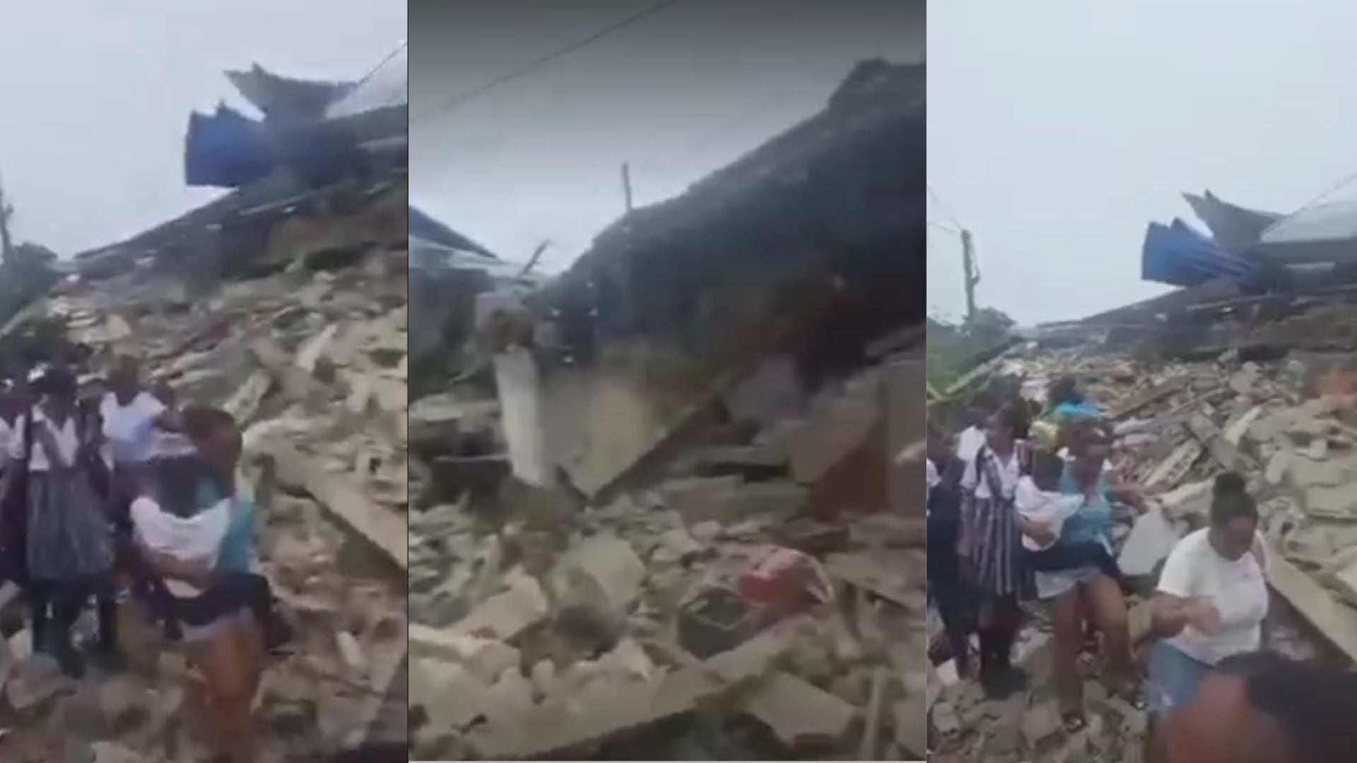 Imágenes registran los daños y afectaciones provocados por el fuerte sismo en el departamento del Chocó, donde las autoridades avanzan en la evaluación de la emergencia