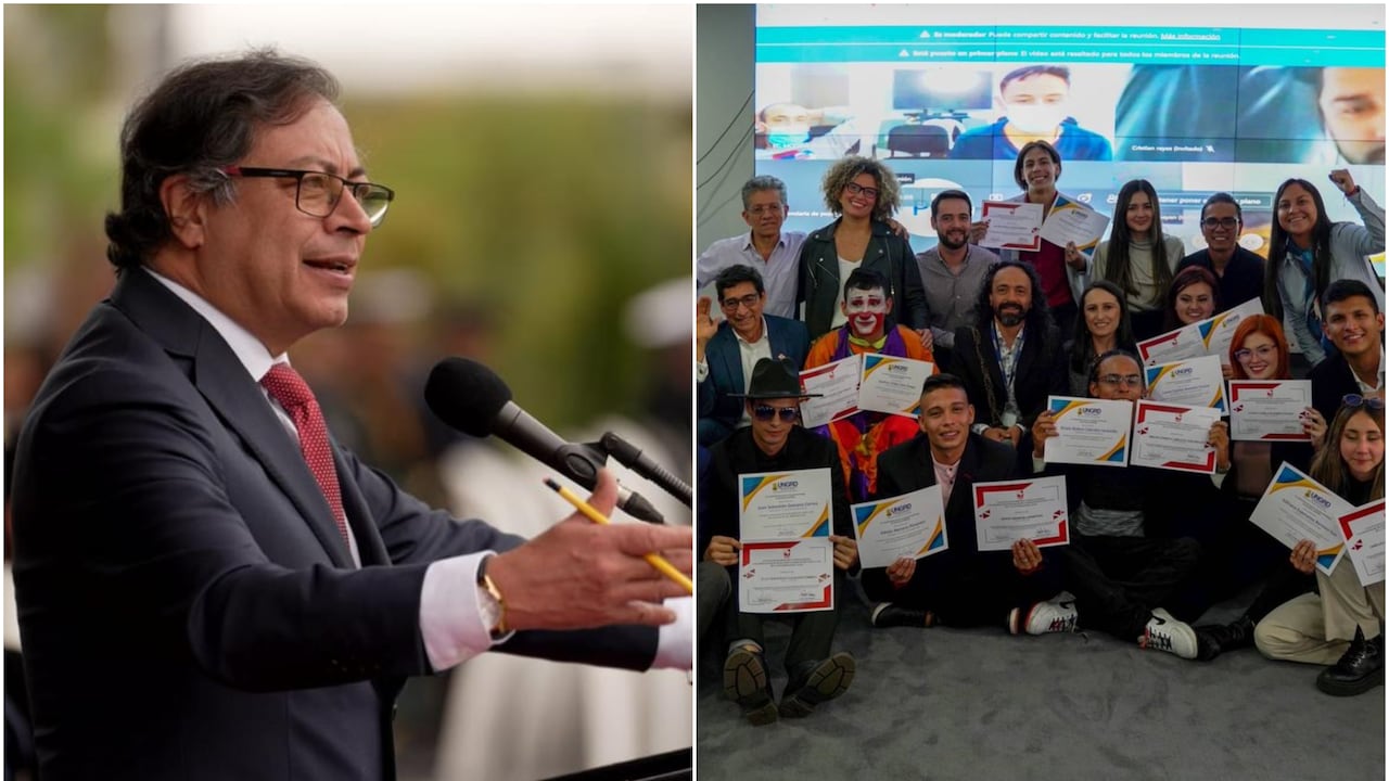 Presidente Gustavo Petro y jóvenes de la primera línea