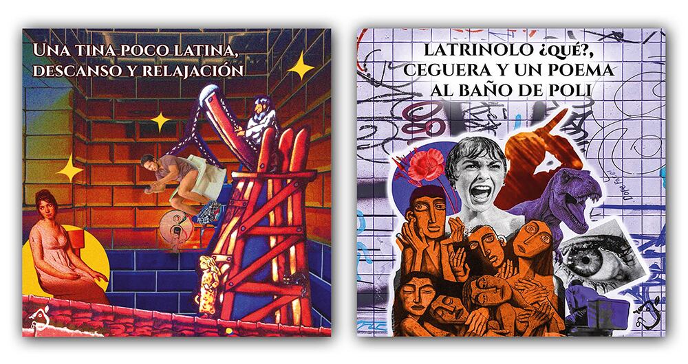 Los collages ofrecen una ventana a las temáticas de los episodios.