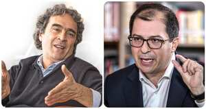 El precandidato, Sergio Fajardo, y el fiscal, Francisco Barbosa.