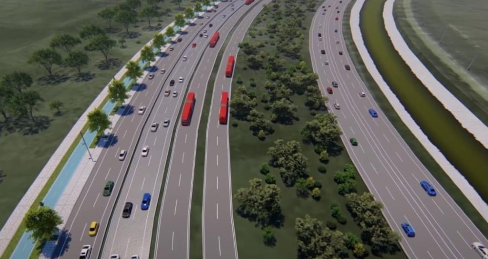 El proyecto ALO Sur contempla la construcción de una vía de doble calzada de 9,5 km y una segunda calzada de 9,5 km.