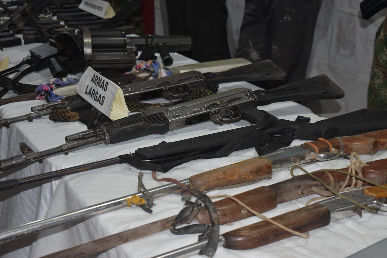El armamento incautado estaba destinado a cometer homicidios selectivos, extorsiones y amedrantamiento a la población de esta región.