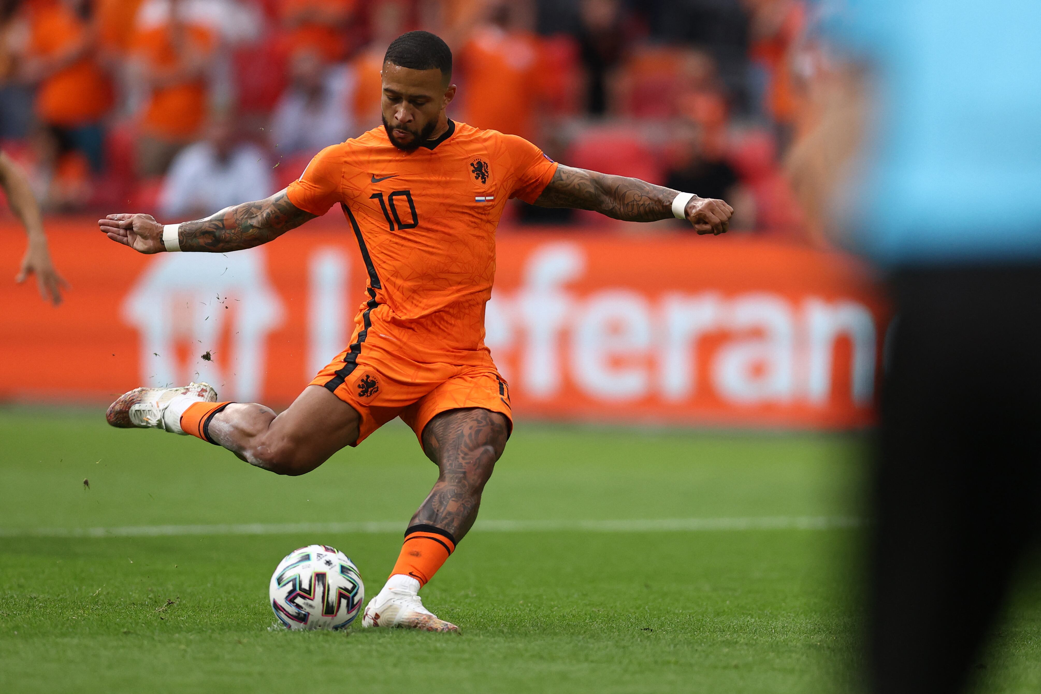 Memphis Depay con la selección de Holanda. (Photo by Dean Mouhtaropoulos / POOL / AFP)