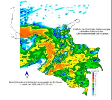 Pronóstico del clima fin de semana del 10 al 12 de abril.