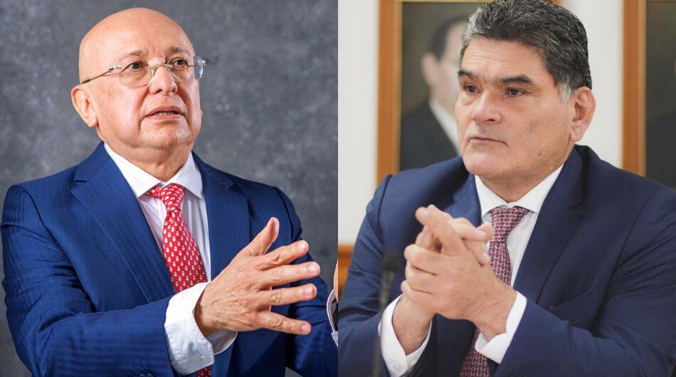 Eduardo Montealegre, ministro de Justicia; y el procurador Gregorio Eljach.