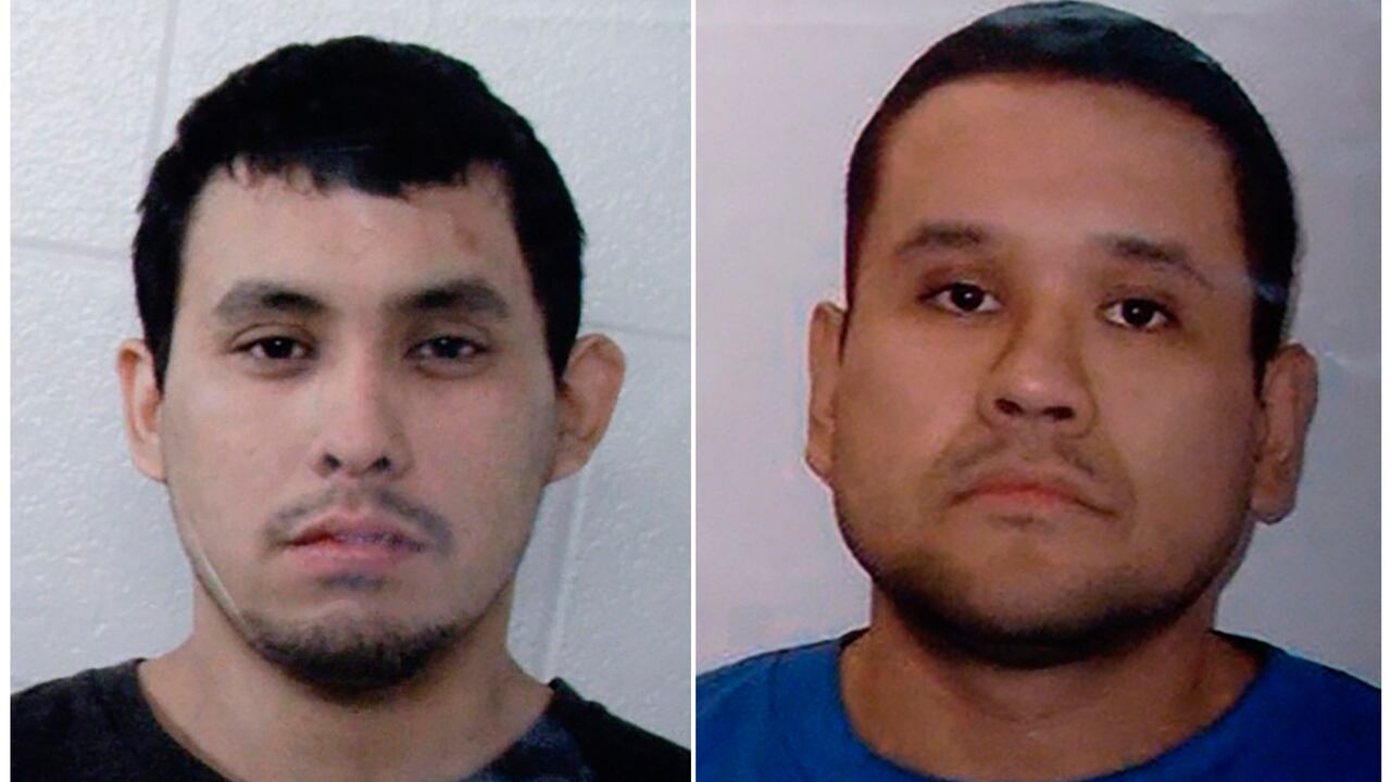 La imagen muestra a Damien Sanderson, a la izquierda, y Myles Sanderson. Las autoridades identificaron a la pareja, que actualmente está prófuga, como sospechosas de una serie de apuñalamientos en dos comunidades de la provincia canadiense de Saskatchewan. (Royal Canadian Mounted Police via AP).