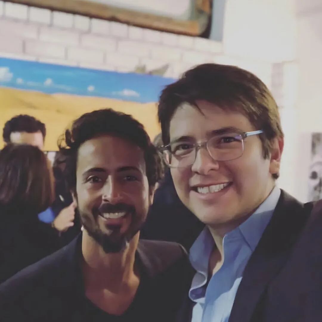 Alejandro Turbay Noguera junto al senador Miguel Uribe Turbay