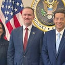 María Consuelo Araújo, Jamieson Greer y Mauricio Gómez Amín.