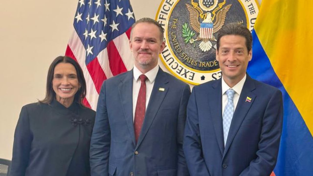 María Consuelo Araújo, Jamieson Greer y Mauricio Gómez Amín.