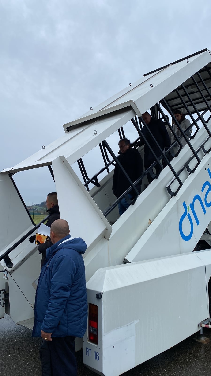 Presidente Petro en su llegada a Suiza