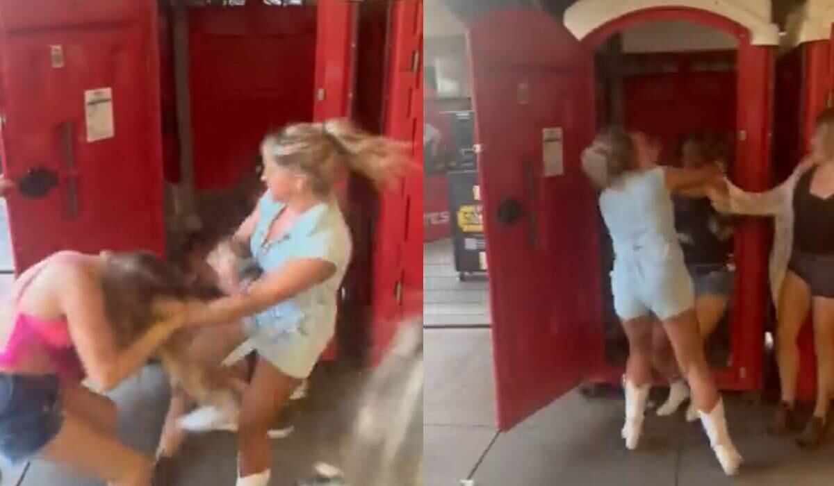 Una mujer también participó en la pelea y después fue separada del resto