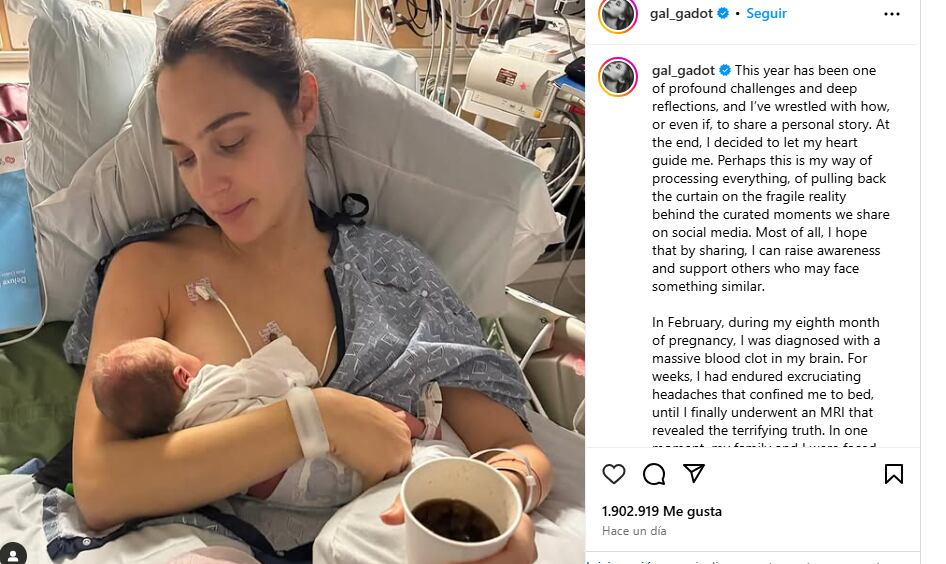 Gal Gadot tuvo complicaciones de salud en su último embarazo y tuvo que ser intervenida