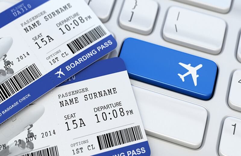 Foto de referencia de tiquetes aéreos