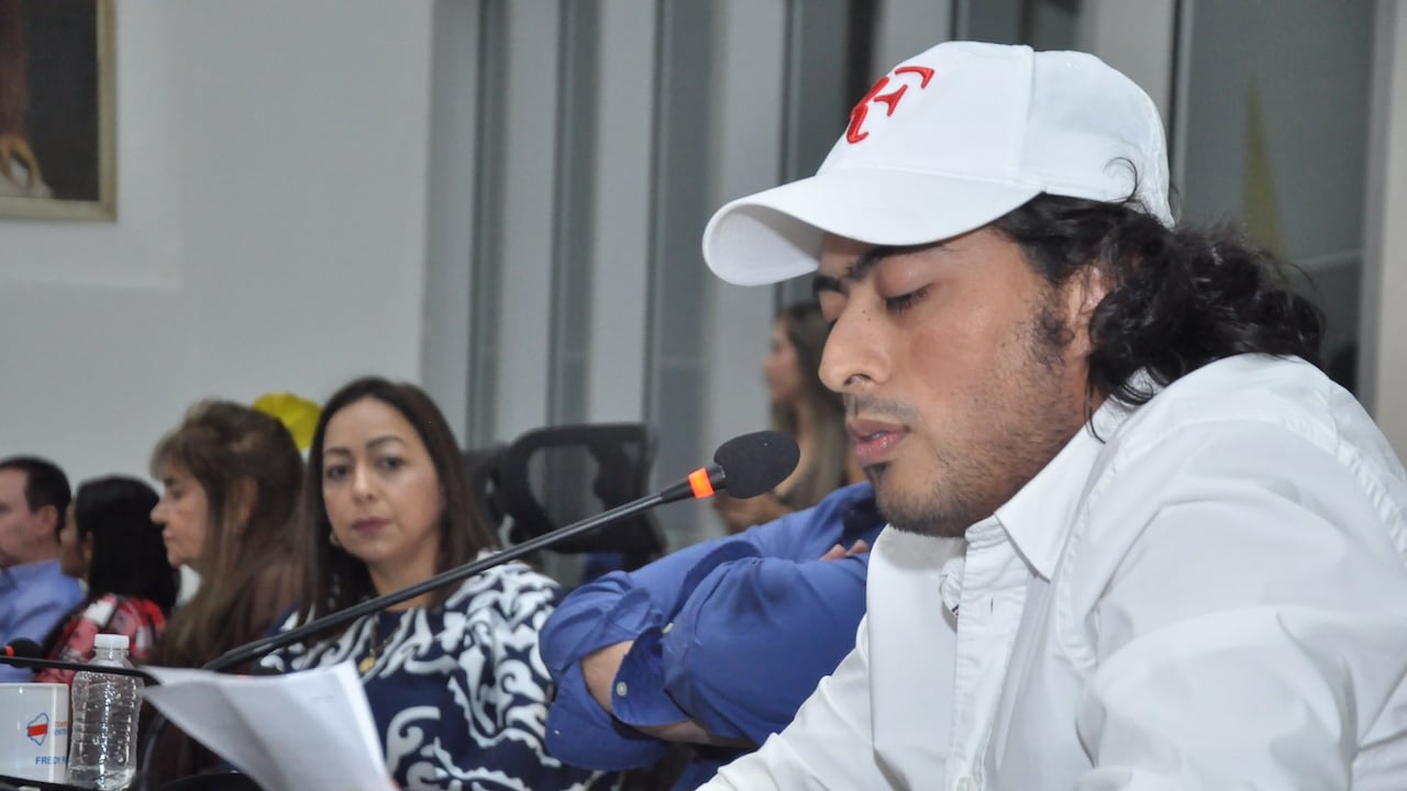 Nicolás Petro en la Asamblea del Atlántico este 14 de marzo de 2023.