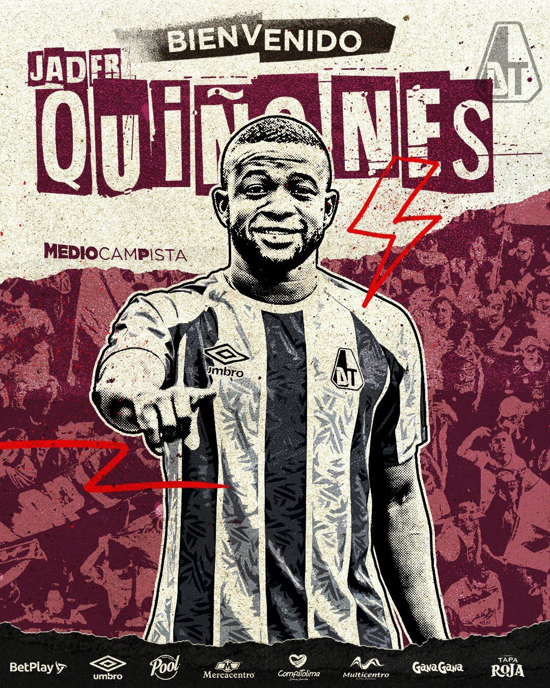 Jader Quiñones, nuevo jugador del Deportes Tolima.