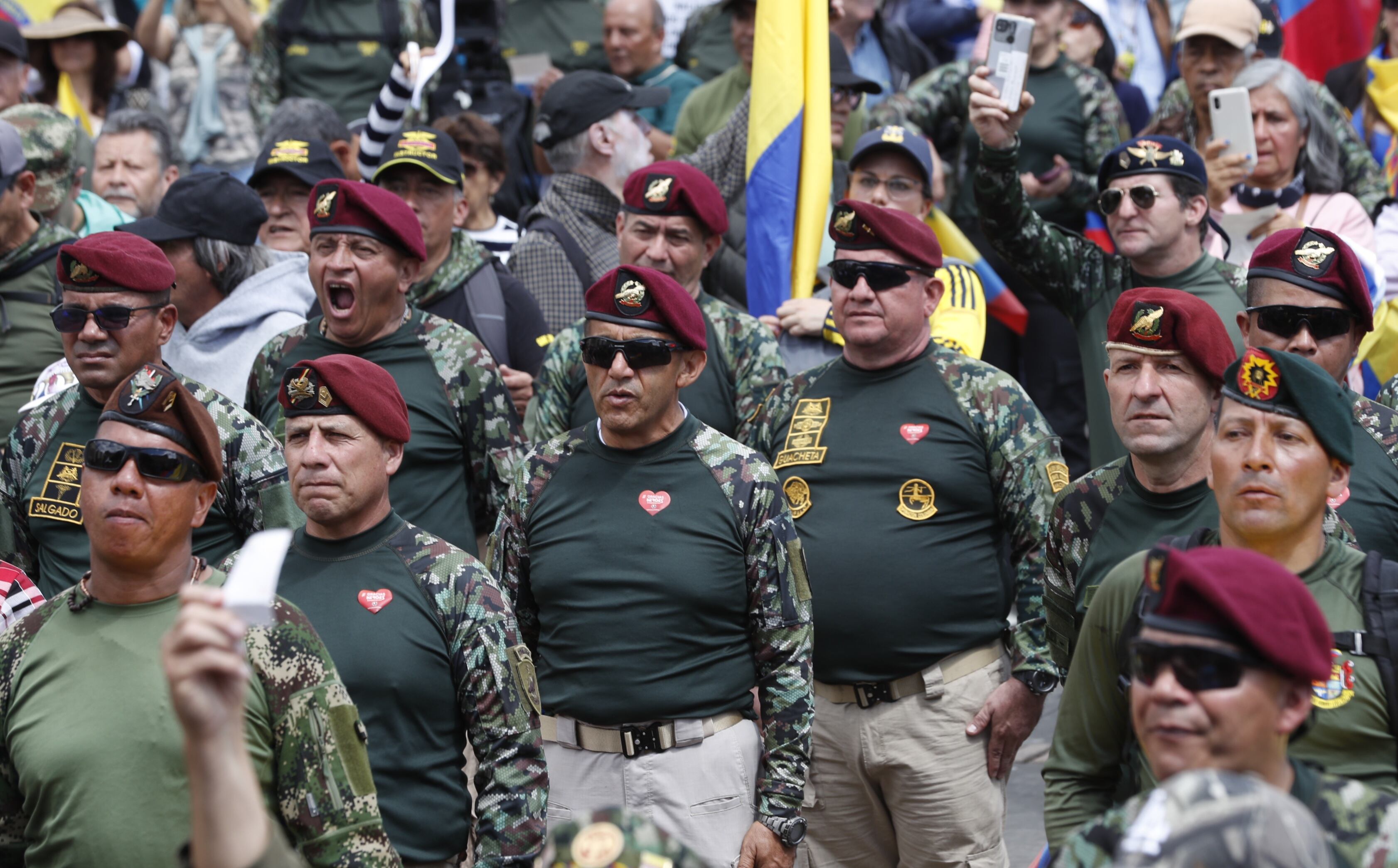 Marchas en Bogotá: la protesta antipetrista fue citada por retirados del Ejército.