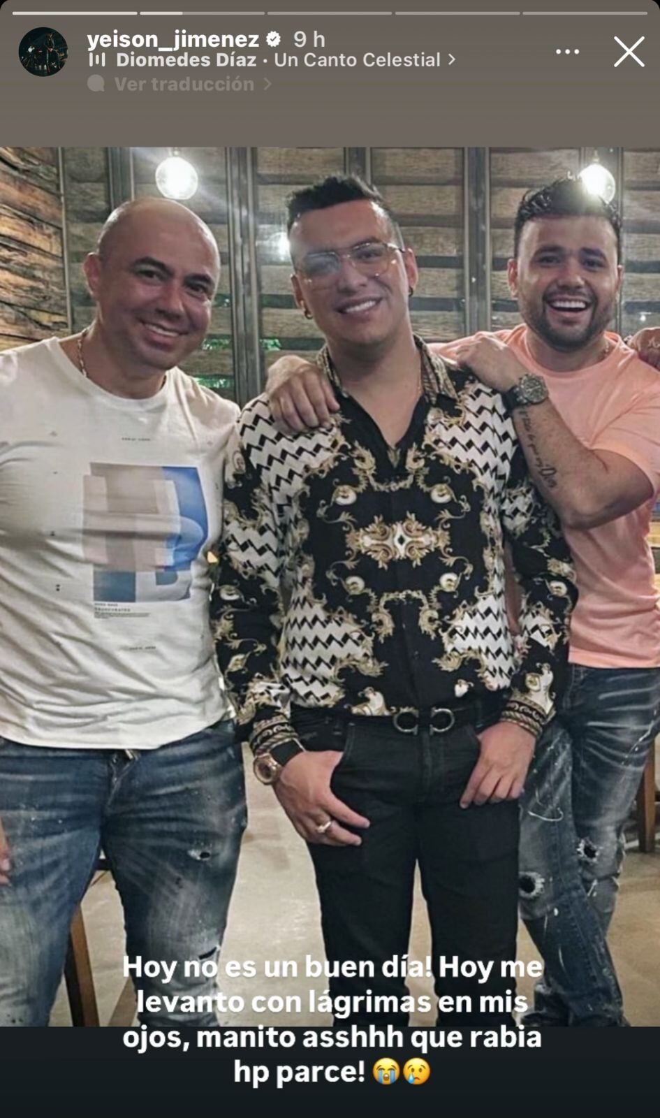 Yeison Jiménez le da el último adiós a un querido amigo: “Dios es una tragedia”