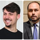 Michelle, Renan y Carlos Bolsonaro