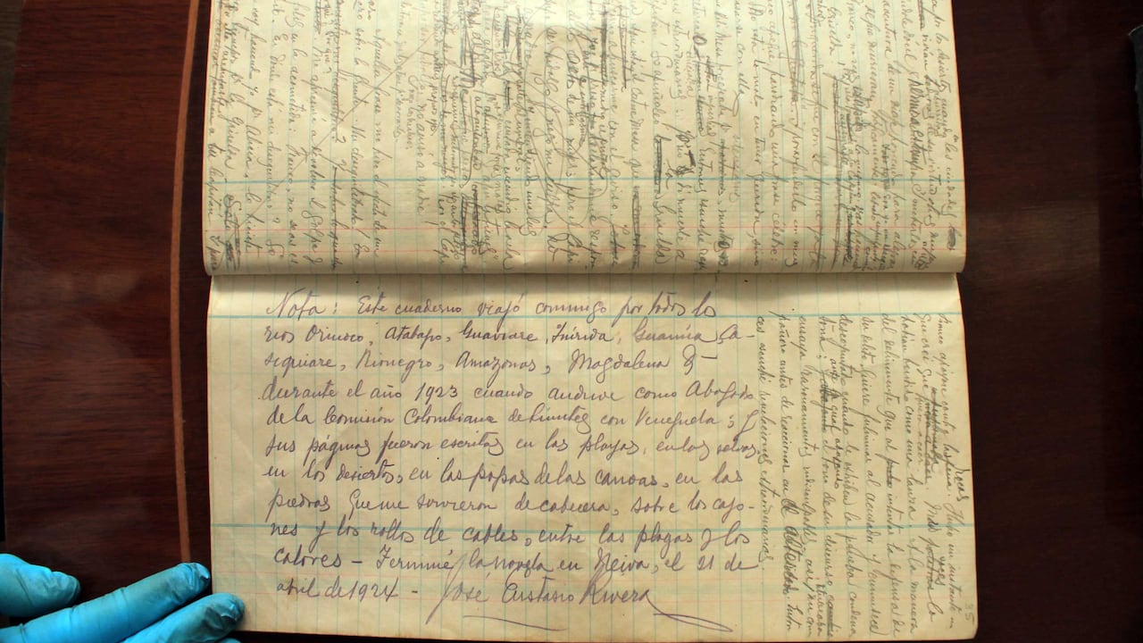 Manuscrito de ‘La Vorágine’ (1922 - 1923). / Foto: Álvaro Tavera.